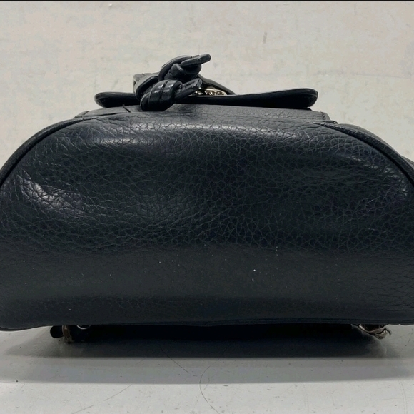 Dylan Kain Romy Black Leather Mini Backpack with Gold Accents - Picture 4 of 6